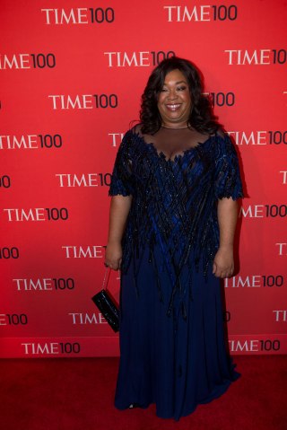 Guests arrive and socialize at the TIME 100 gala at the Time Warner center